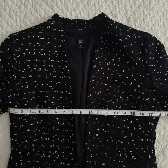 J. Crew 365 Tweed Going Out Blazer Jacket in Deepest Navy Size 8 J8119 - Picture 8 of 16